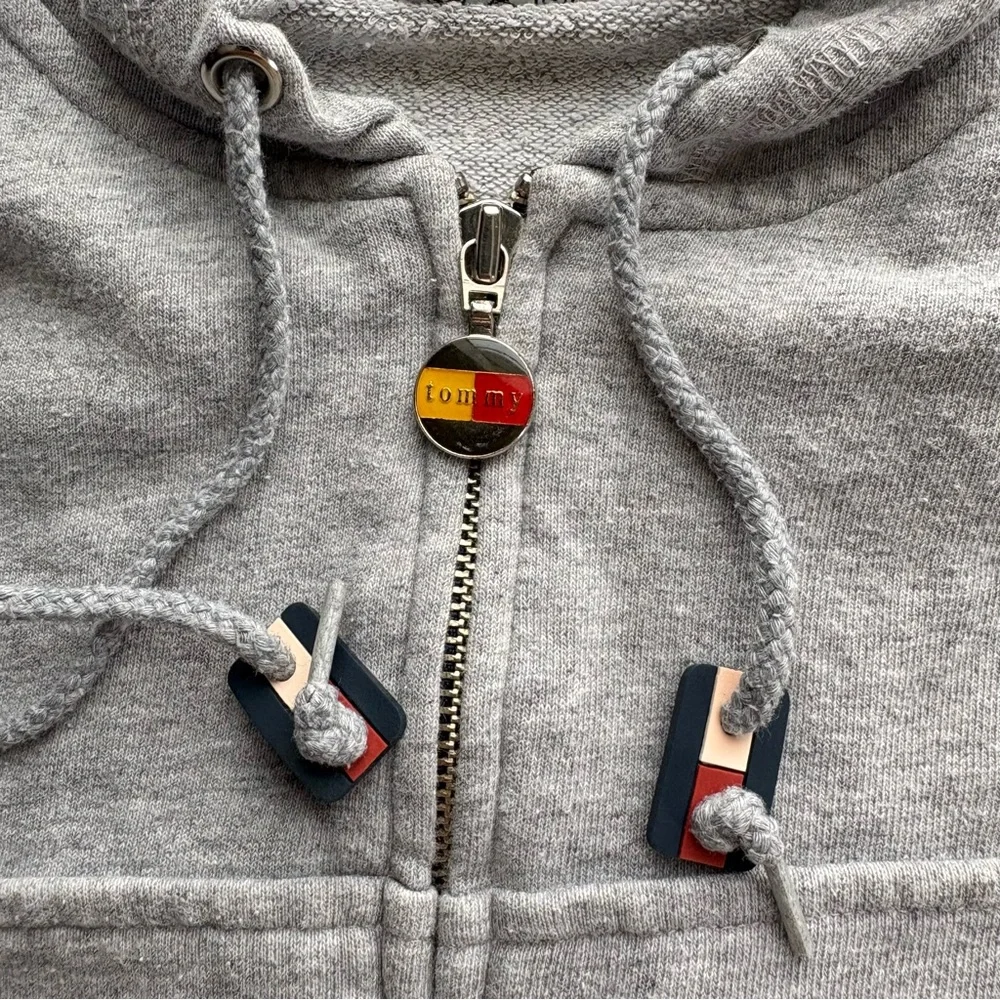 Vintage 1990’s Tommy Hilifigure zip up Hoodie Top Blouse Shirt Cotton - Picture 7 of 14